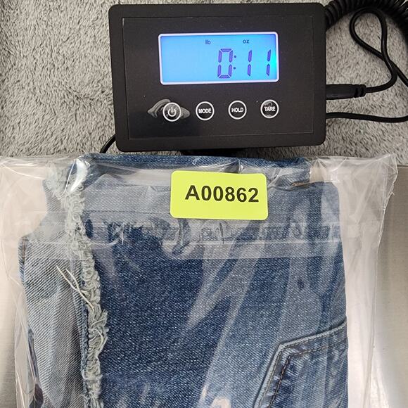 RIP CURL Shorts Womens 30 Blue Amy High Rise Cut Off Rolled Hem Beach Summer - Picture 14 of 14